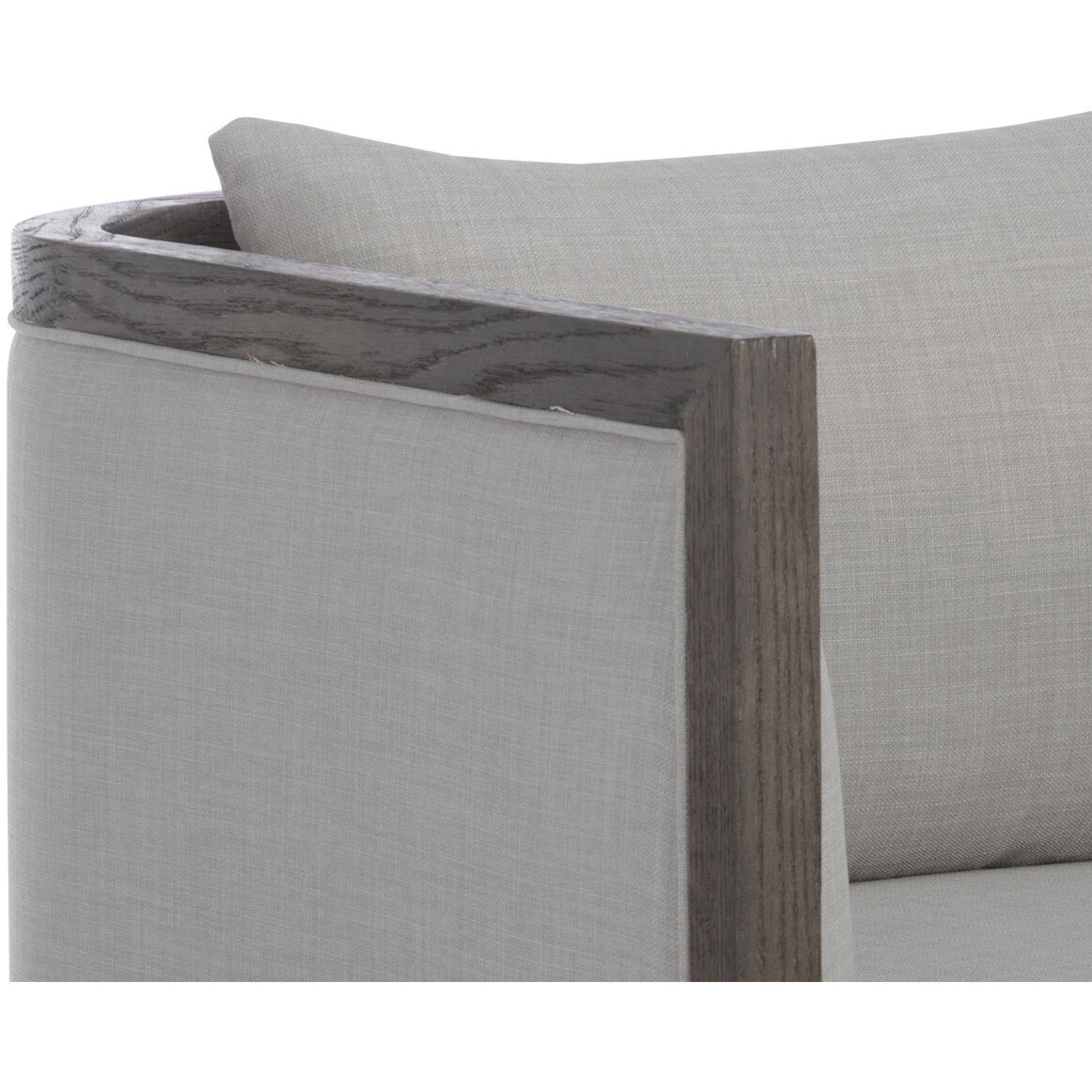 Chloe Distressed Brown / Linoso Light Grey Lounge Chair